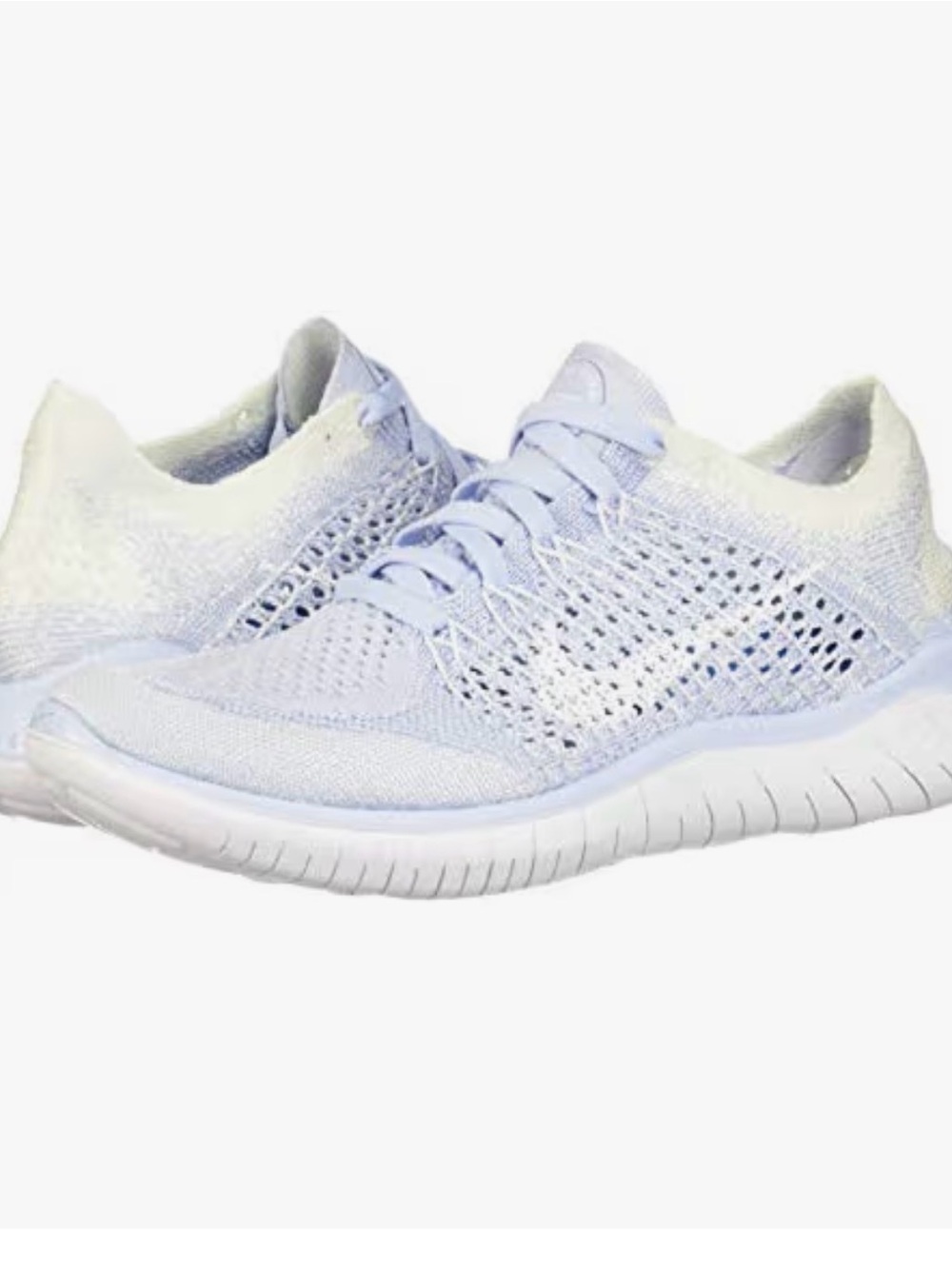 Nike Women’s Flyknit Running Shoes - Pale Blue/White, size 7.5